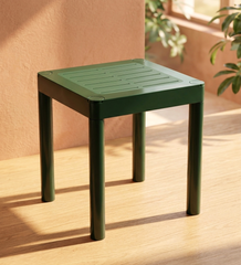 14 Inch Square Plastic Table Stackable Indoor Outdoor 14 Inch High Resin Recyclable For Shelving