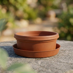 Austin Planter 13 inch by 5 inch Pot with Saucer (14 inch saucer)