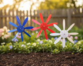 Spinning Daisy, 3 sizes, various colors.