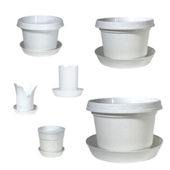 12-Piece Flower Pot and Saucer Set, (2"–12")