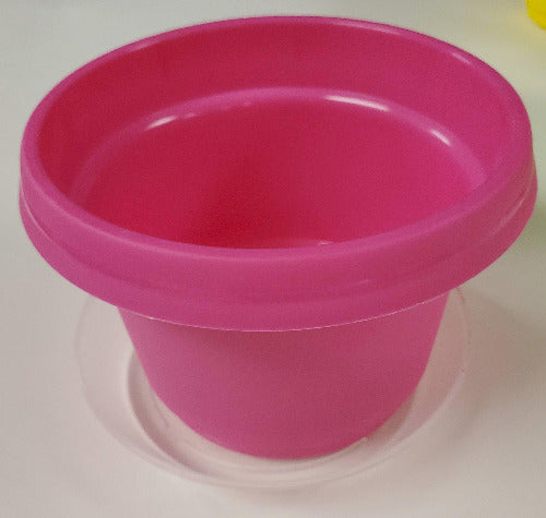 Austin Planter Plastic Flower Pot with Saucer over 6 inch