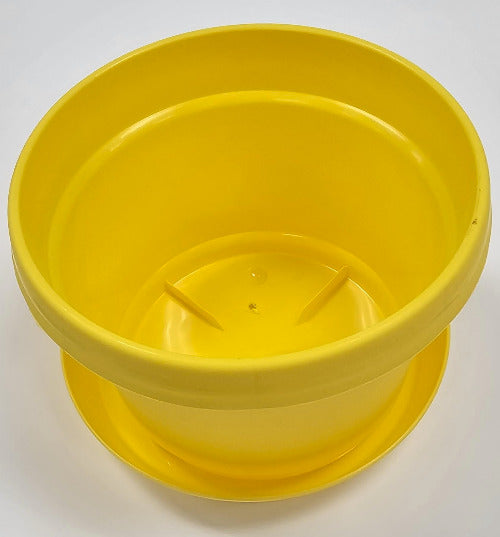 Austin Planter Plastic Flower Pot with Saucer over 6 inch