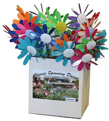 Spinning Daisy, 3 sizes, various colors.