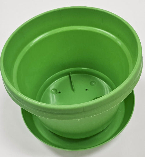 Austin Planter Plastic Flower Pot with Saucer over 6 inch