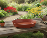 Austin Planter Plant Saucer Terra Cotta Colored Polypropylene -Indoor/Outdoor -Made in USA