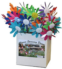 Spinning Daisy, 3 sizes, various colors.