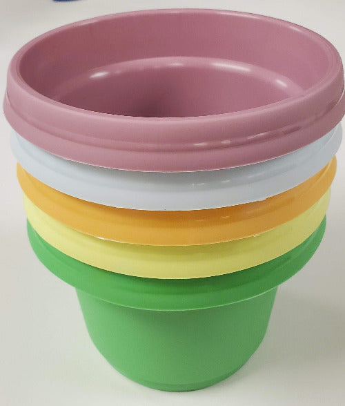 Austin Planter Plastic Flower Pot with Saucer over 6 inch