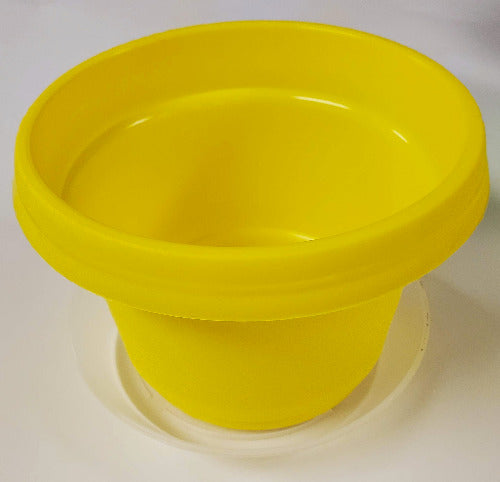 Austin Planter Plastic Flower Pot with Saucer over 6 inch