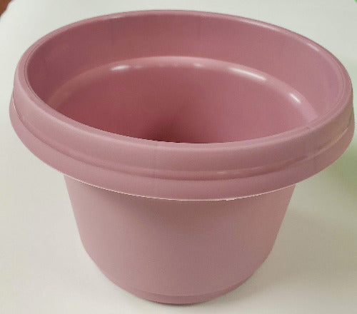 Austin Planter Plastic Flower Pot with Saucer over 6 inch