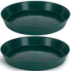 Austin Planter Plant Saucer Hunter Green Colored Polypropylene -Indoor/Outdoor -Made in USA