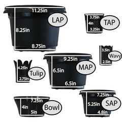 12-Piece Flower Pot and Saucer Set, (2"–12")