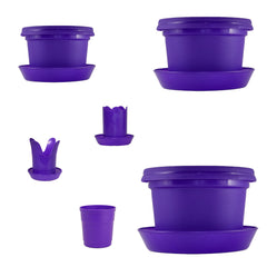 12-Piece Flower Pot and Saucer Set, (2"–12")