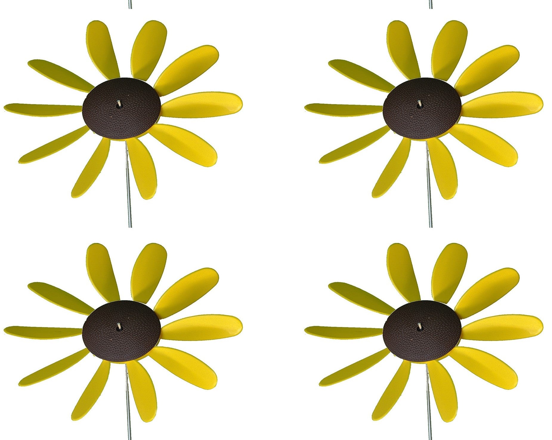 Spinning Daisy, 3 sizes, various colors.