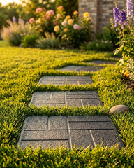 18 Inch Square Resin Paver Stone For Garden Walkway