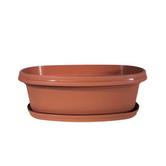 Austin Planter 17 inch by 9 inch Oval Pot with matching Saucer
