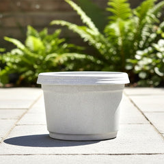 Austin Planter Pots with Matching Saucers or Hangers, red white and blue