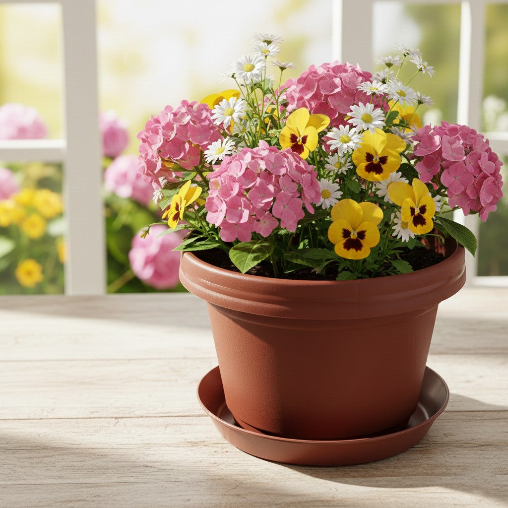 LAP 12 inch flower pot and saucer 5 pack