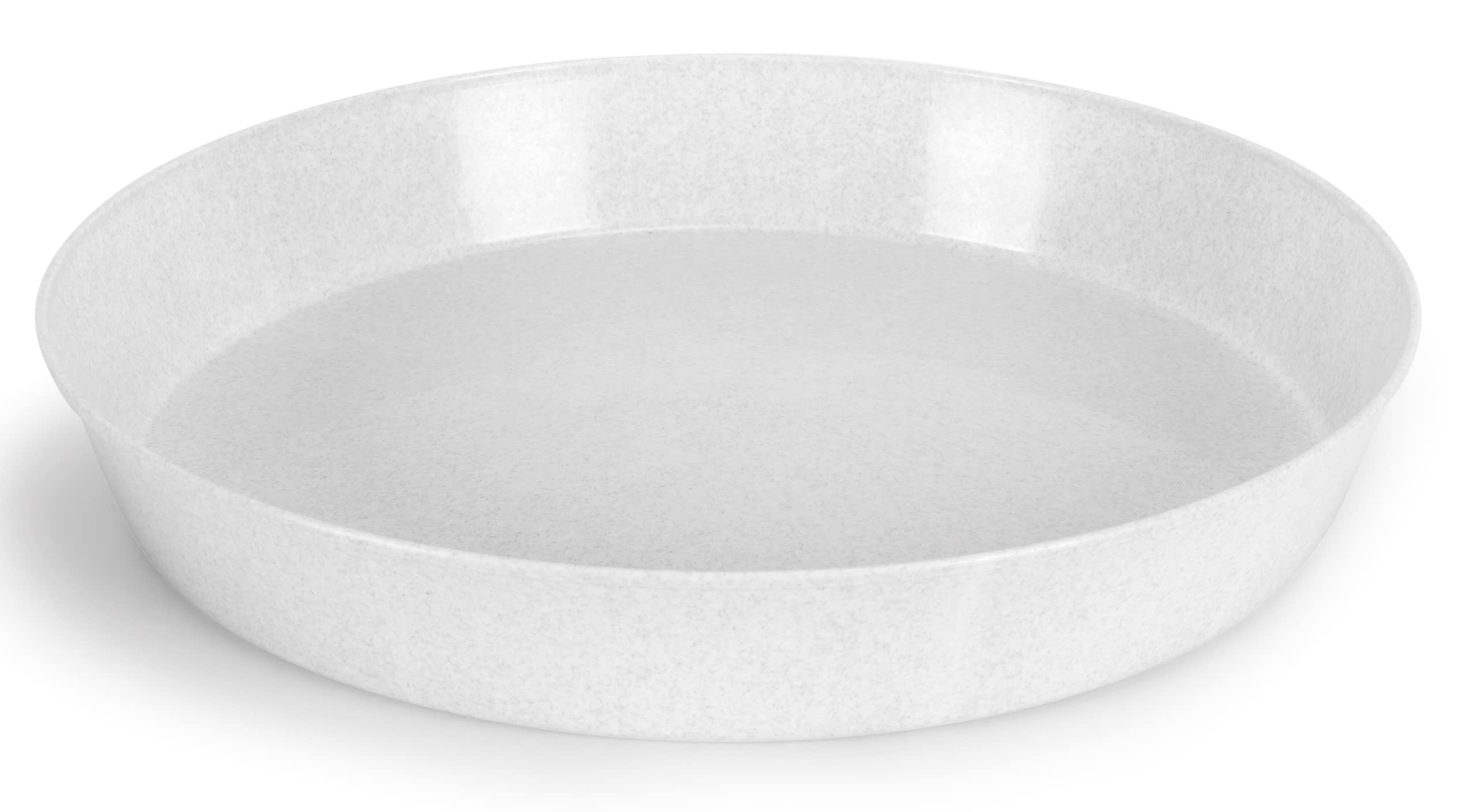 Austin Planter Saucers - White Granite Colored Tray and Drip pan.