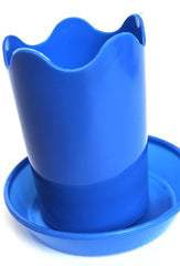 Austin Planter 2 inch Wavy with Saucers 5 Pack Sea Blue