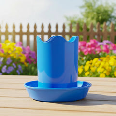 Austin Planter 2 inch Wavy with Saucers 5 Pack Sea Blue