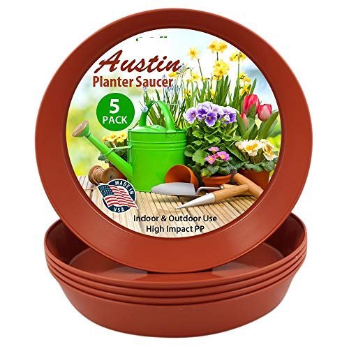 Austin Planter Saucers, Terra Cotta Colored Tray and Drip Pan
