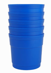 Austin Planter Plastic Flower Pots with Saucers, 4 inch, Sea Blue, 5 Pack, s Planter, Nursery Planter, Colorful Pots with Saucers