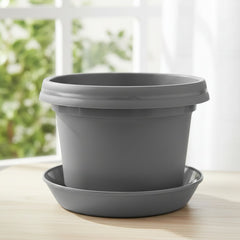 Austin Planter over 7 inch - Multi Size & Color Plastic Flower Pot, Seedling & Nursery Planter with Saucers
