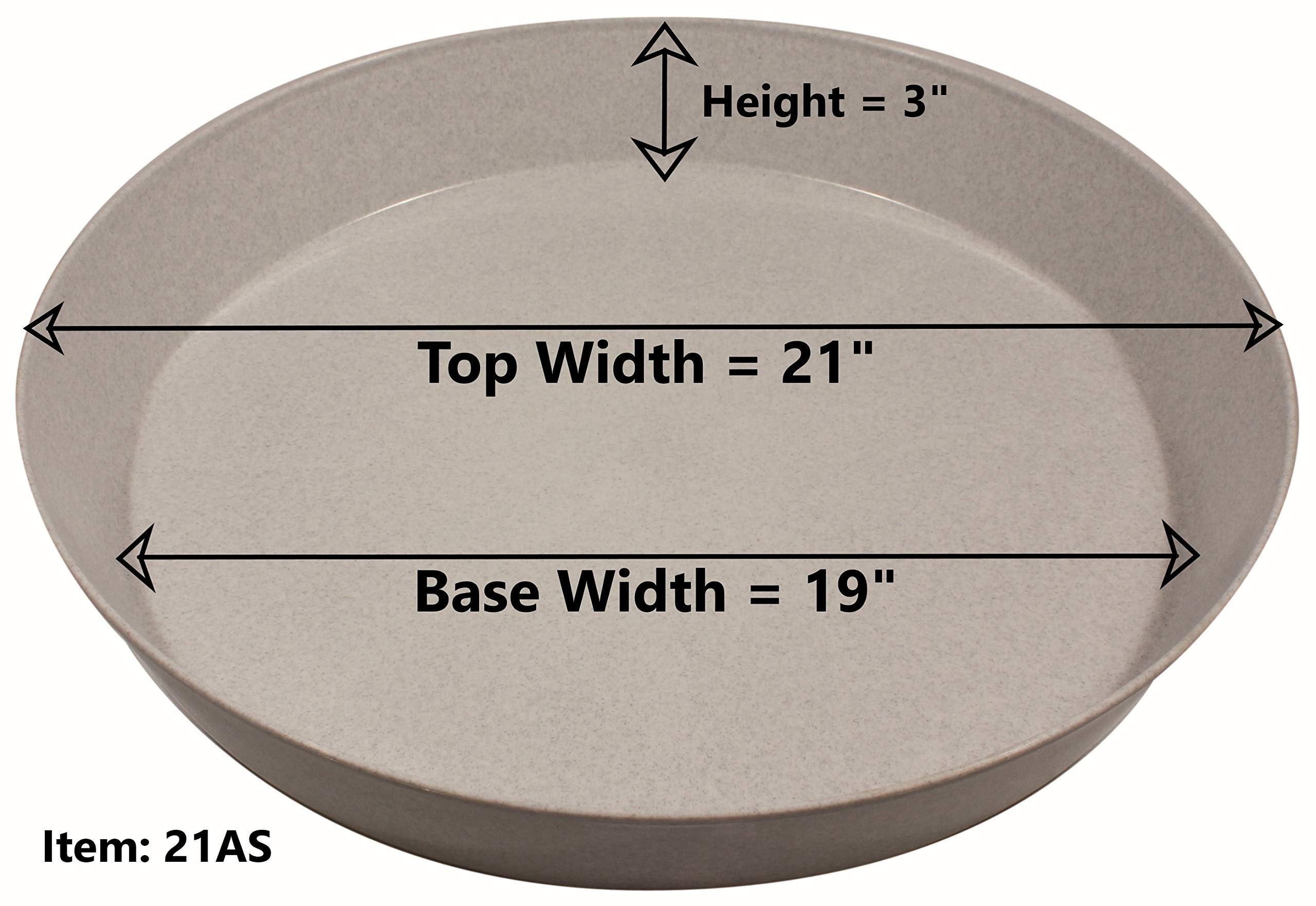 Austin Planter Saucers - White Granite Colored Tray and Drip pan.