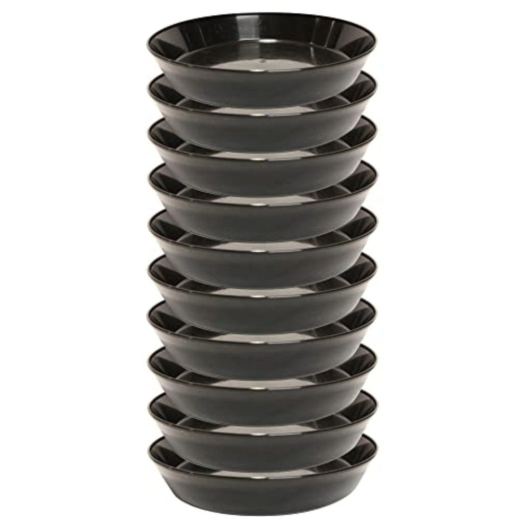 Austin Planter Saucers, Black Tray and Drip Pan