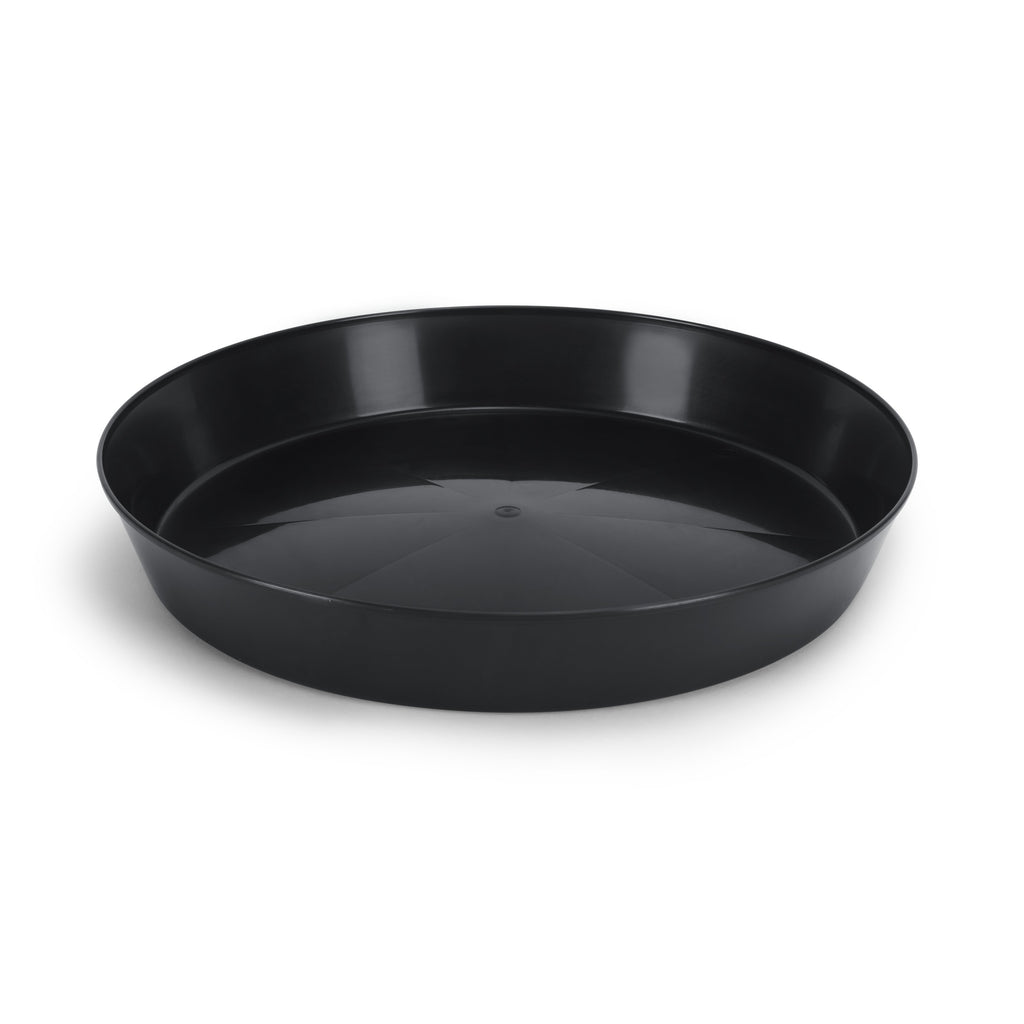 Austin Planter Saucers, Black Tray and Drip Pan