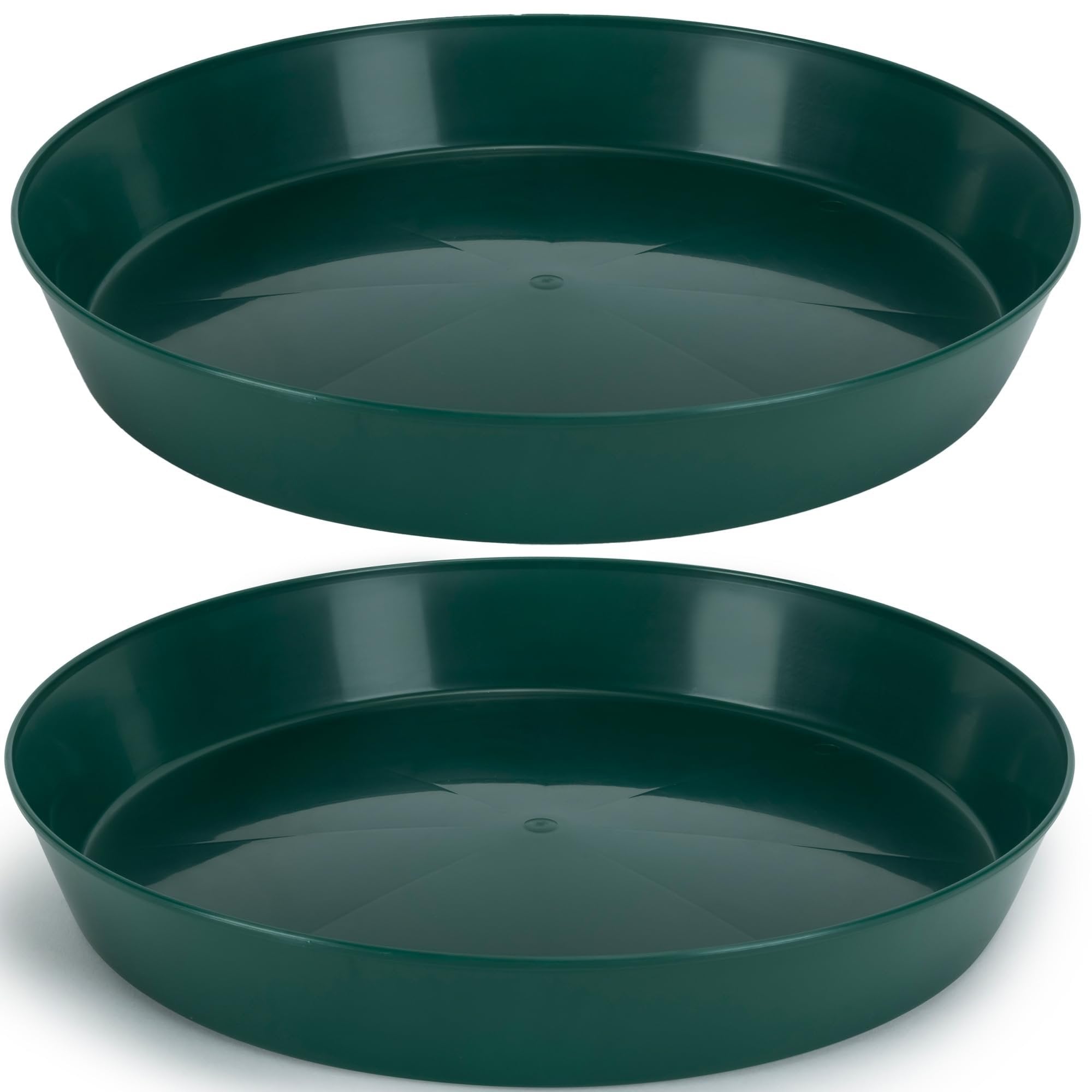 Austin Planter Saucers, Hunter Green Tray and Drip Pan,