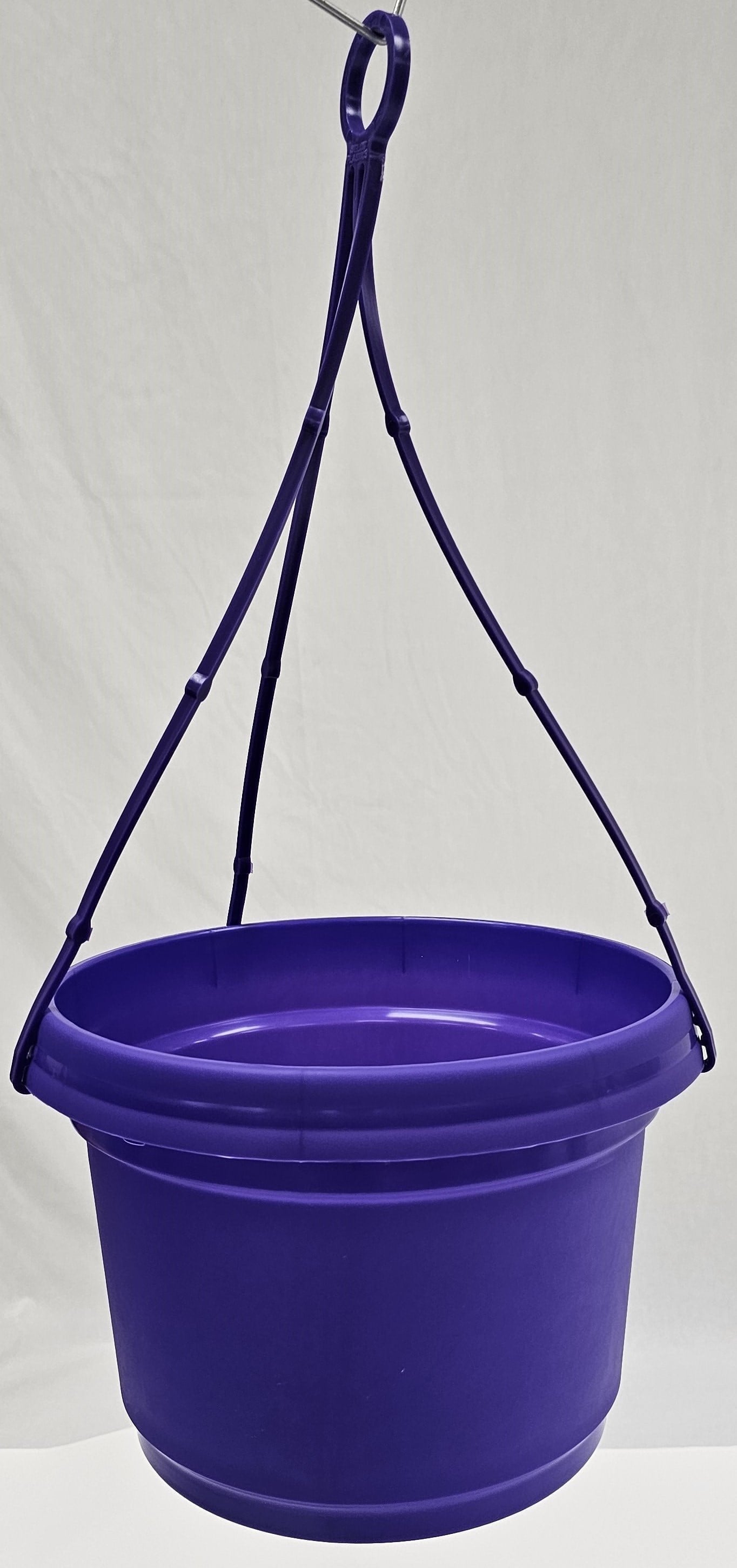 large purple plastic plant pots Austin Planter 12 in. Hanging Flower Pot Colored Hunter Green - Polypropylene