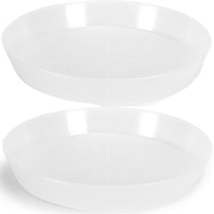 Austin Saucers 18in(16.3in Base) Clear Polypropylene Pack of 2