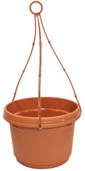 Austin Planter 9 inch Hanging Flower Pots Terra Cotta Colored Polypropylene (5 Pack) Made in USA