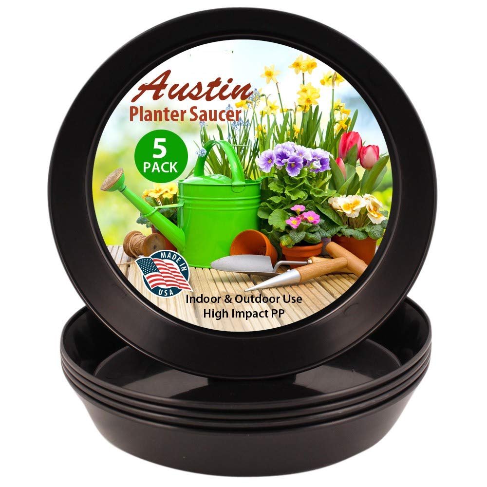 5 inch planter with saucer Austin Planter 8 Inch (6.3 Inch Base) Case of 5 Plant Saucer