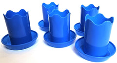 Austin Planter 2 inch Wavy with Saucers 5 Pack Sea Blue