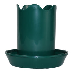 Austin Planter 2 inch Wavy with Saucers 5 Pack Hunter Green