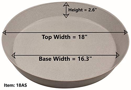 Austin Planter Saucers - White Granite Colored Tray and Drip pan.