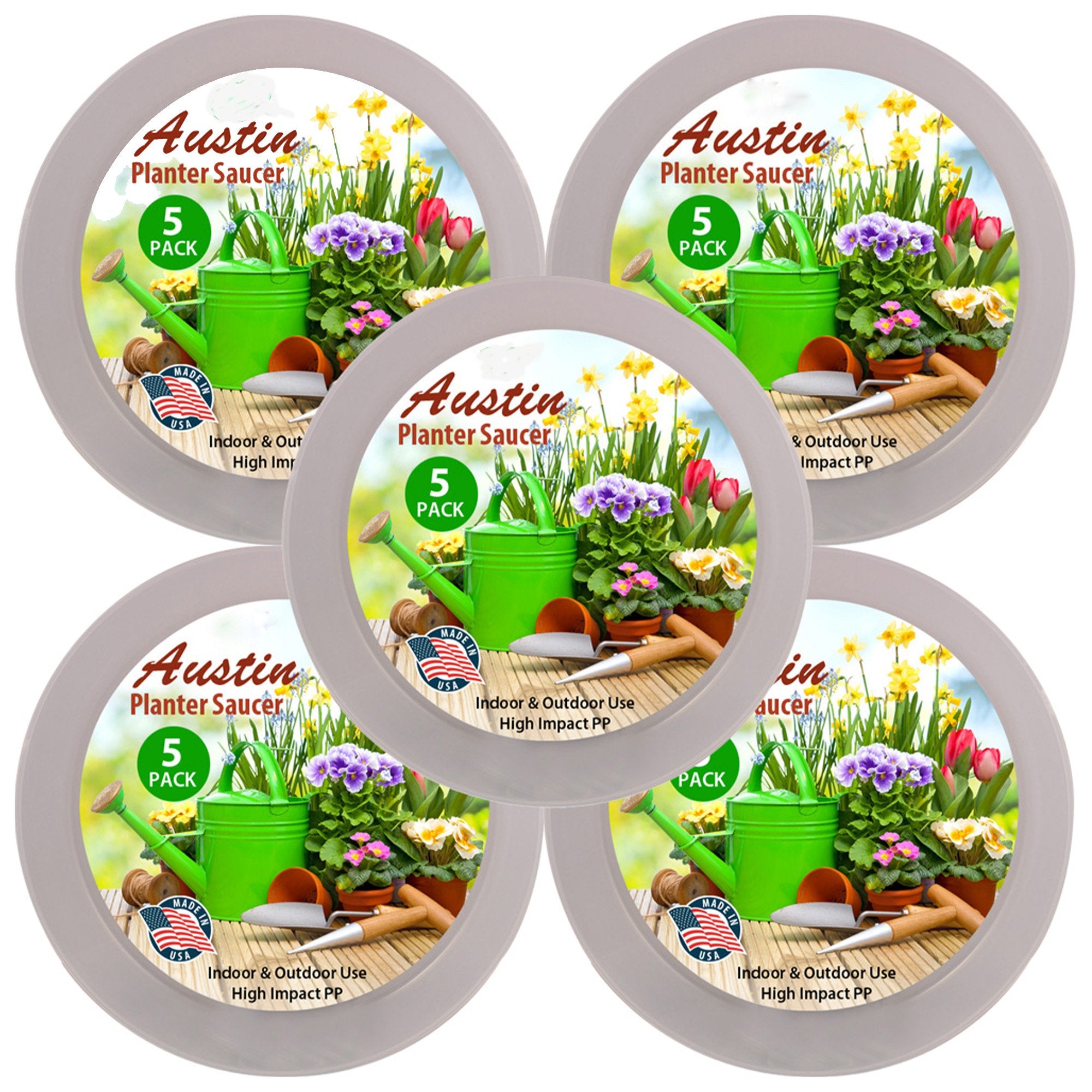 outdoor plant pot saucers Austin Planter 12 in. Plant Saucer Colored Natural - Polypropylene - 10.1 in. Base