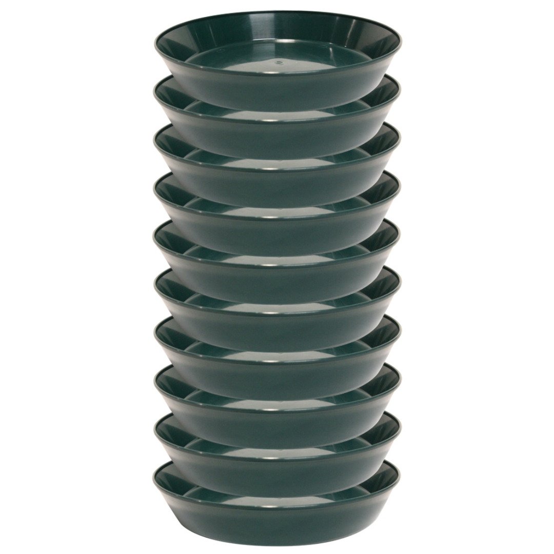 Austin Planter Saucers, Hunter Green Tray and Drip Pan,