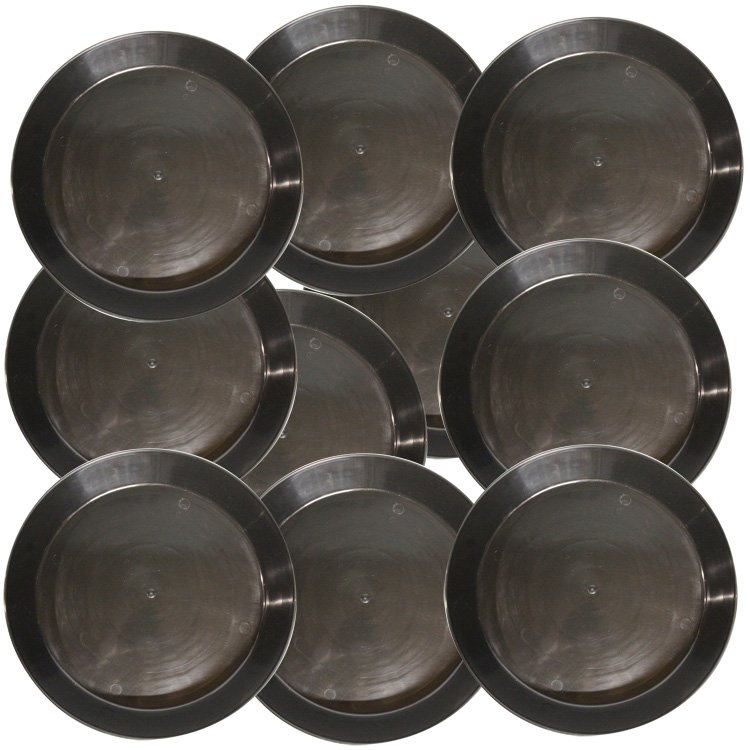 Austin Planter Saucers, Black Tray and Drip Pan
