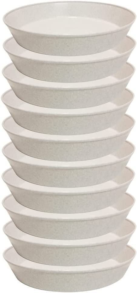 Austin Planter Saucers - White Granite Colored Tray and Drip pan.