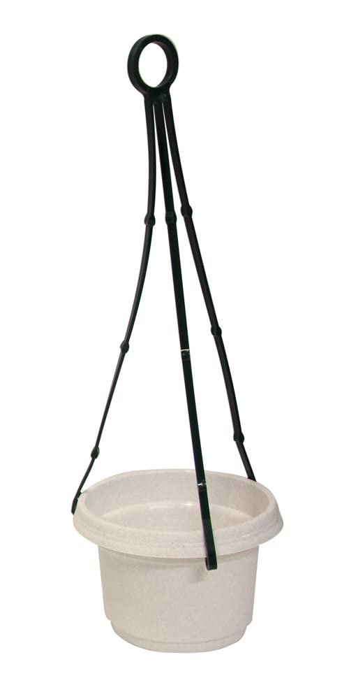 plastic hanging plant pots Austin Planter 12 in. Hanging Flower Pot Colored Hunter Green - Polypropylene