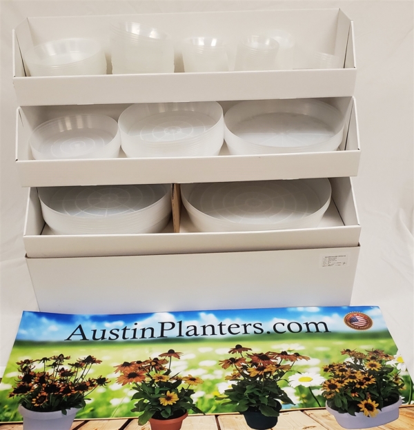 Austin Planter Saucers Retail Display