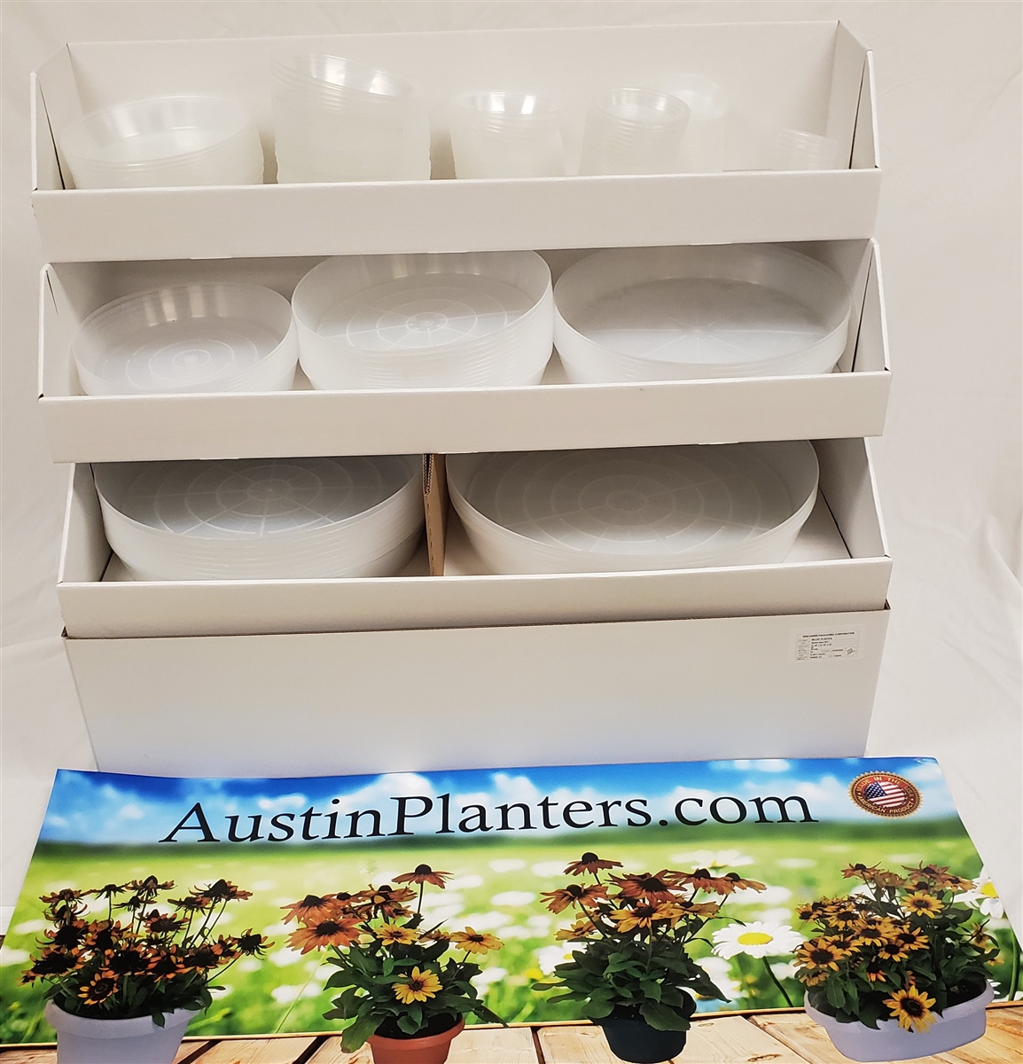 Austin Planter SaucerRetail Display | Beloit Plastics