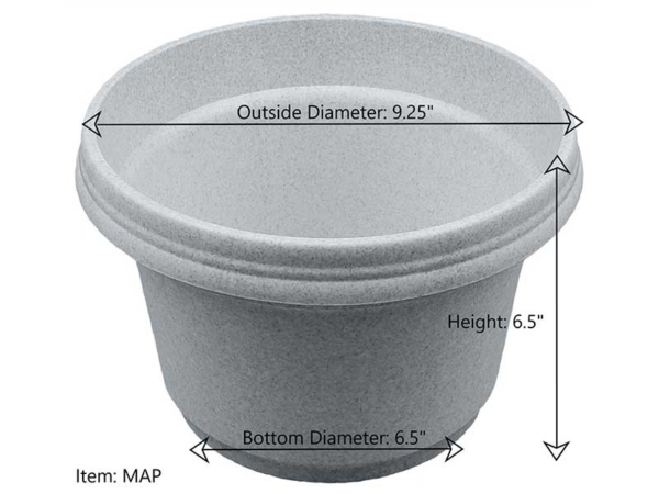 Austin Planter Pot Dimensions | 9.25"