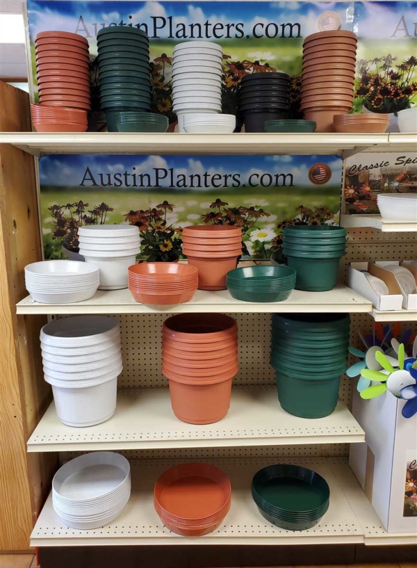Austin Planter Pots with Saucers | Retail Display
