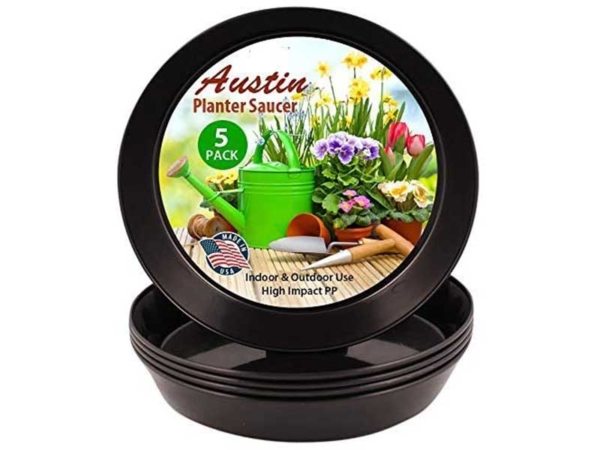5-Pack | Austin Planter Saucers - Black