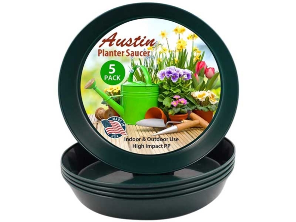 5-Pack | Austin Planter Saucers - Hunter Green