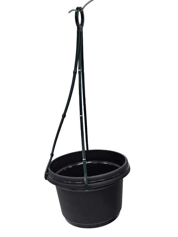 Hanging Planters in Black 5 Pack